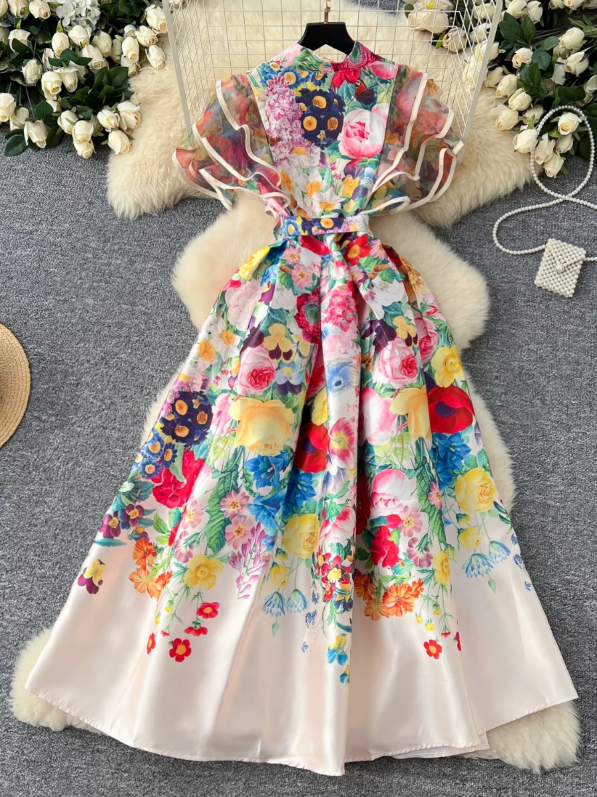 Send me flowers floral dress ED208 images